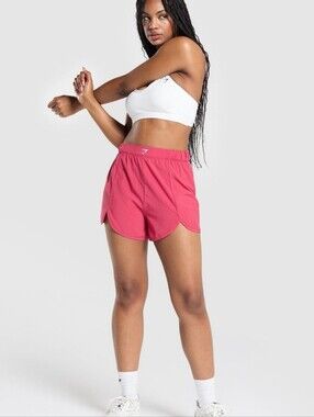 Gymshark Women's Pink Scallop Hem Athletic Shorts